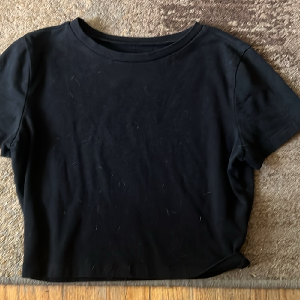 Wild Fable Black Crop Top T-Shirt